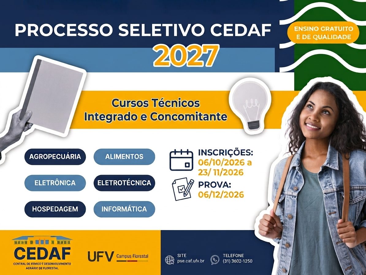 Processo Seletivo CEDAF: Confira o edital dos Cursos Técnicos